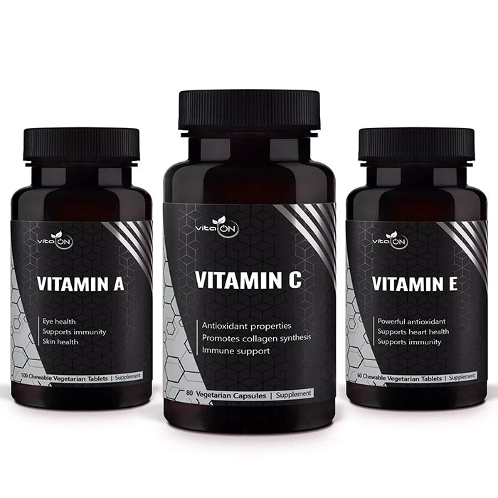 Objednaj Antioxidant balíček – kombináciu nevyhnutných vitamínov A, C a E, ktorá poskytuje silnú ochranu proti voľným radikálom.