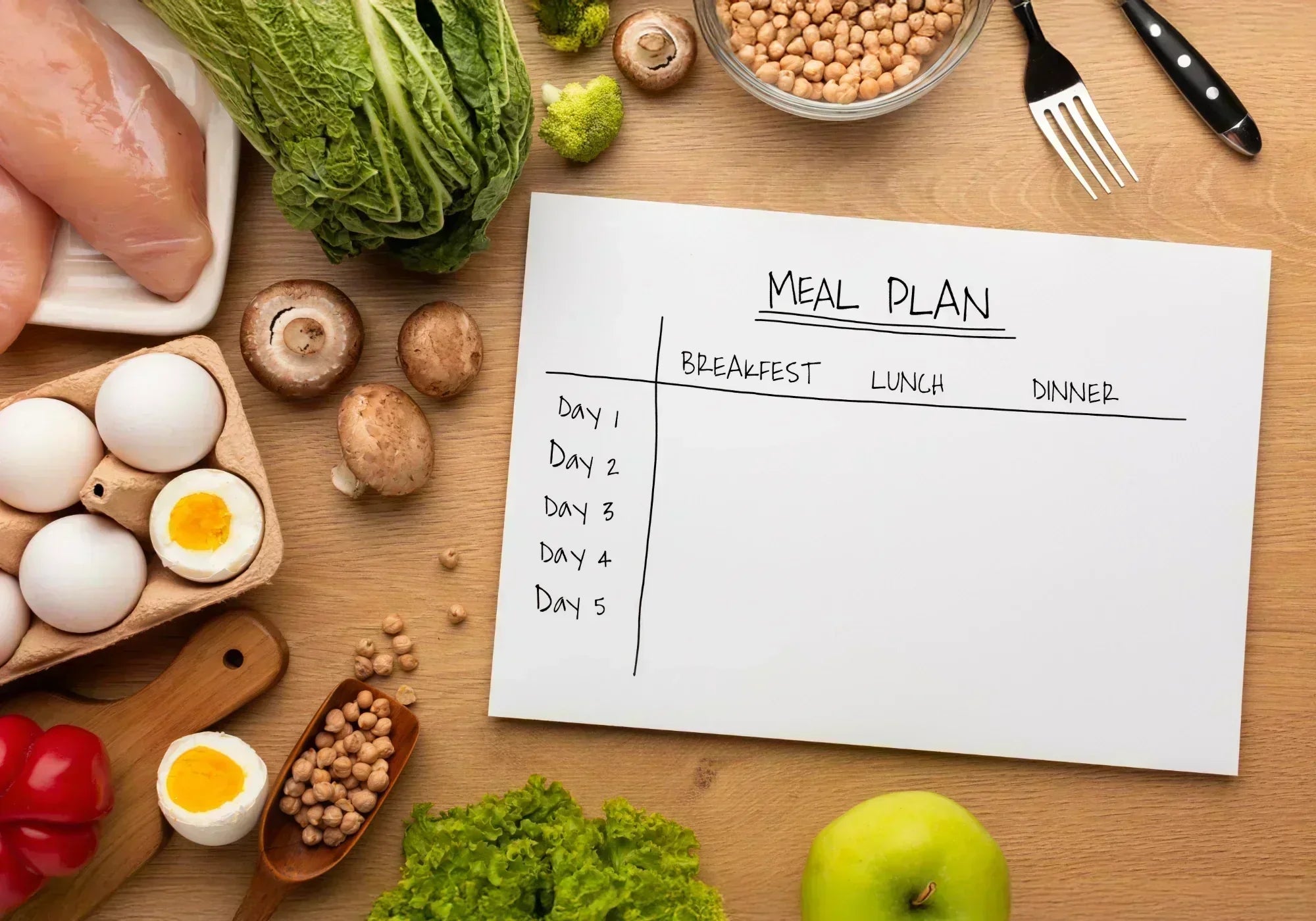 Хранителен режим и седмично меню за покачване на мускулна маса