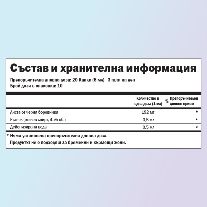 Черна боровинка хранителни стойности