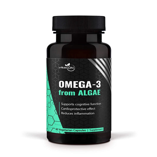 Objednajte si Omega 3 výživový doplnok z rias od VitaOn – mastné kyseliny rastlinného pôvodu, ktoré prispievajú k zdraviu srdca, nervového systému a funkcie moz…