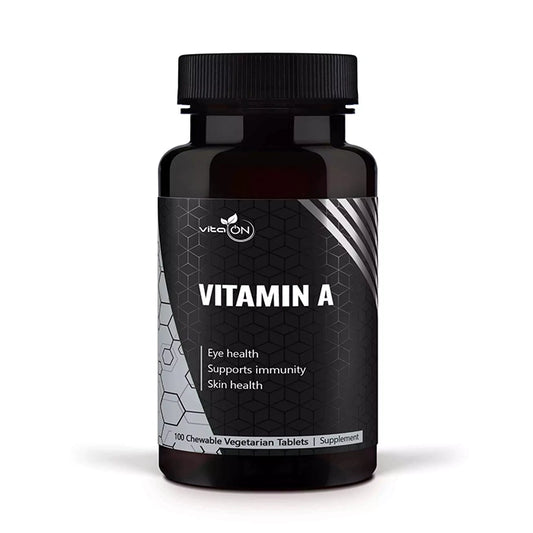 Objednajte si Vitamín A – tablety – nevyhnutný vitamín rozpustný v tukoch, zodpovedný za embryonálny vývoj, imunitu, dobrý zrak, zdravé vlasy, pokožku a nechty.
